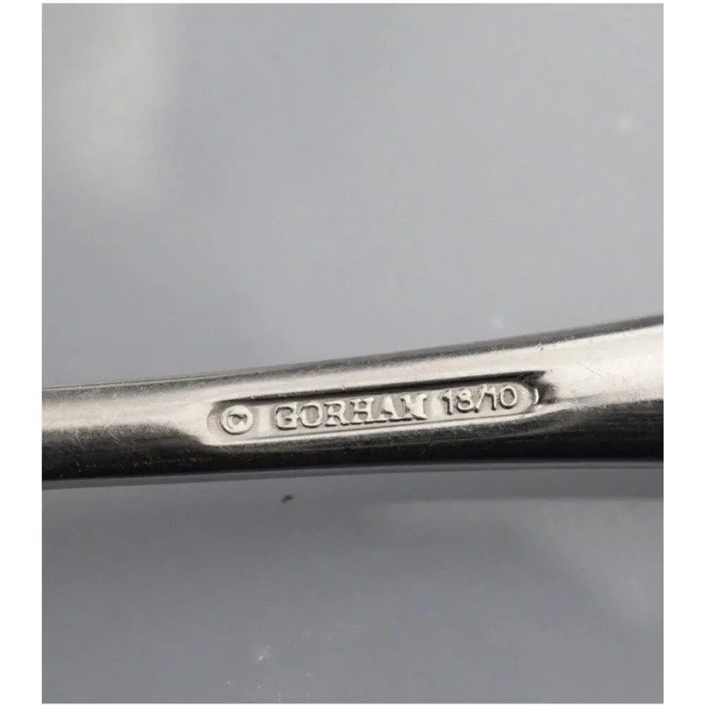 Gorham Madeline Stainless Dinner Fork Glossy‎ 18/10 Flatware Feathers Outline